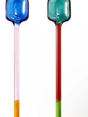 IKEA Colorful Glass Stirring Spoons - Blue/Teal/Pink, Red/Green/Yellow